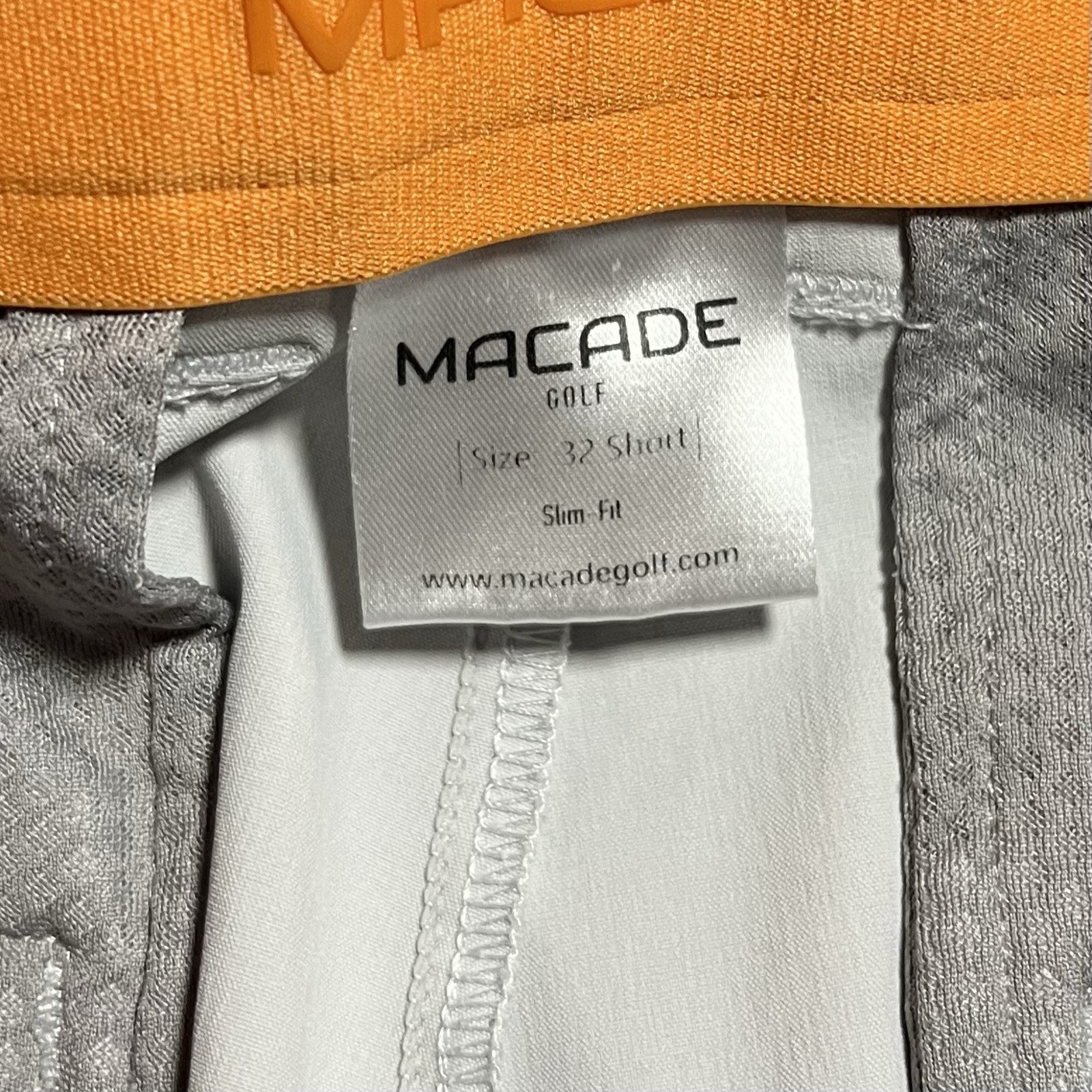 Macade Golf Four-Way Stretch Joggers Mens 32 Short 32x28 Light Grey Zip Cuff Euc — image 4 of 8